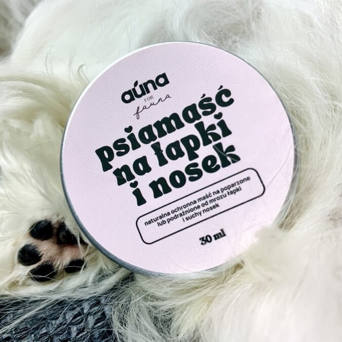 Maść ochronna na poparzone lub podrażnione od mrozu łapki i suchy nosek 60 ml