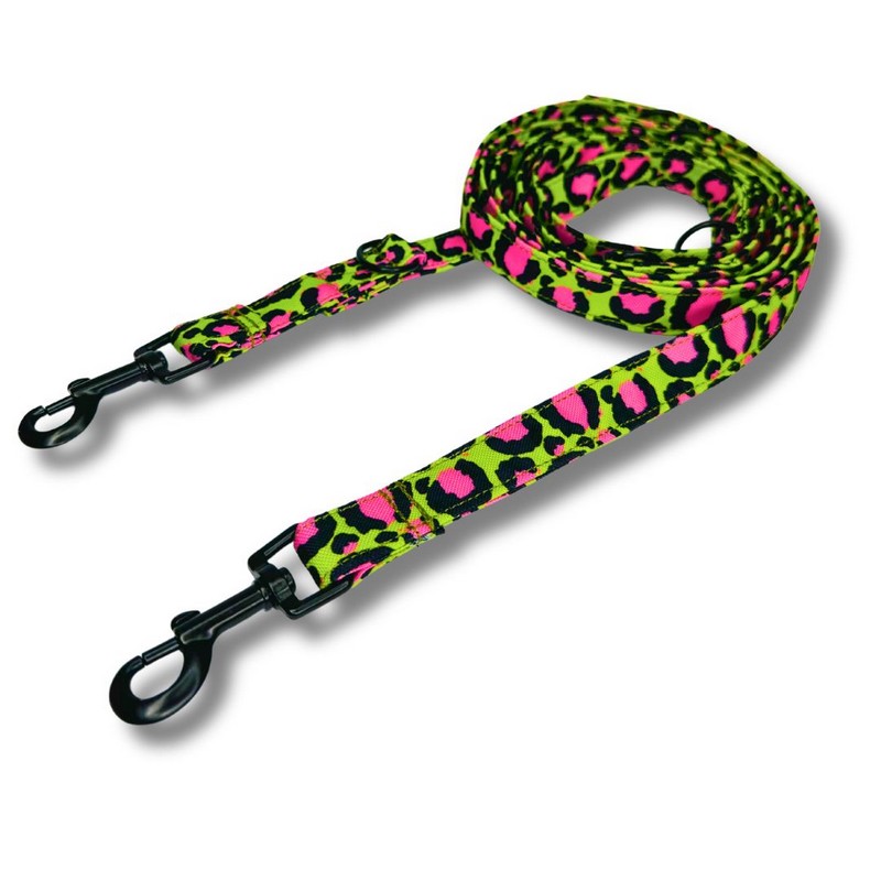 Smycz przepinana dla psa Zielona Panterka
